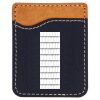 Black/Silver Laserable Leatherette Phone Wallet with Silver Ring Thumbnail